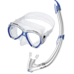 Kit Masque silicone Tuba purge Snorkeling Seac sub Elba Bleu Adulte