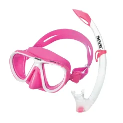 Kit masque tuba silicone Seac Sub Bella Rose Junior 4-8 ans purge