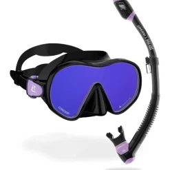 Kit MT Cressi Hiroquest combo X Steve Aoki - Lila UV 380 Bleu/Orange Lenses