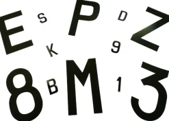 Lettres adhésives Euromarine Plasticolor noire 70mm