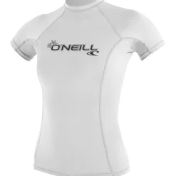 Lycra femme manches courtes O'Neill Basic Skins  Blanc