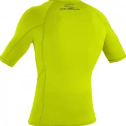 Lycra homme manches courtes O'Neill Basic Skins - Citron vert  - XS