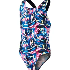 Maillot de bain Digital Allover Leaderback Speedo True Navy/Black/Rose Violet/Bright Yellow