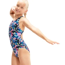 Maillot de bain Digital Allover Leaderback Speedo True Navy/Black/Rose Violet/Bright Yellow