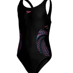 Maillot de bain Plastisol Placement Muscleback Speedo Black/Rose Violet/Bondi Blue