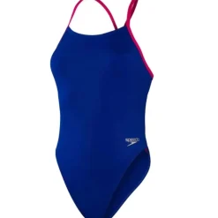 Maillot de bain Solid Tie-Back Speedo Bleu