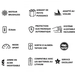 Moteur électrique bateau Rhino BLX 70