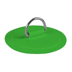 Pack 4 anneaux inox D-Ring avec patch Vert