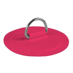 Pack 4 anneaux inox D-Ring avec patch Rose