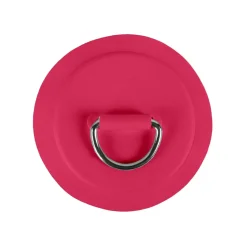 Pack 4 anneaux inox D-Ring avec patch Rose