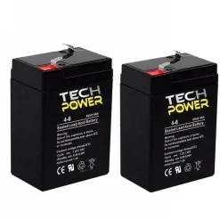 Pack de 2 Batteries 6 V Etanches Tech Power Agm TP6-4 - bateaux amorceurs Anatec