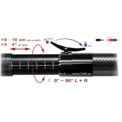 Pagaie kayak TNP Wolferine Vario Pro Skypole - fibre carbone - 2 parties - 210/230 cm