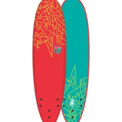 Planche de surf en mousse Wave Power Softy  Red/Teal 7'0