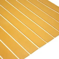 Plaque de pad EVA 5MM 240x90cm imitation bois Teck avec lignes blanches