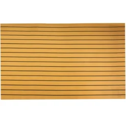 Plaque de pad EVA 6MM 240x90cm imitation bois Teck avec lignes noires