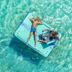 Plateforme gonflable quai flottant Aquatone Club 247x170x15cm 470L