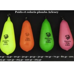 Plombs Arlesey Plastifiés Lemer Jaune Phospho