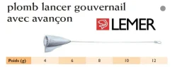 Plombs lancer gouvernail sachet de 3