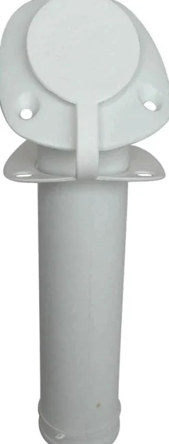 Porte canne polyéthylène + bouchon blanc encastré