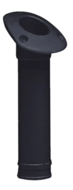 Porte canne polyéthylène + bouchon noir encastré