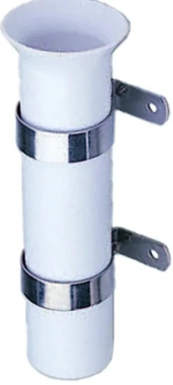 Porte canne polyéthylène blanc fixe