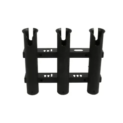 Porte canne  PVC noir Seanox - 3 tubes