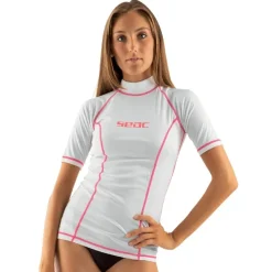 Rash guard Seac sub Femme T-sun Short - Blanc