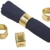 Ronds de serviette Topomarine laiton