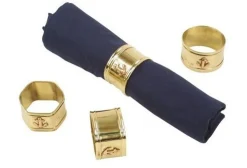 Ronds de serviette Topomarine laiton