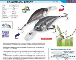 Sashimi Mid Crank Yo-Zuri 7 cm