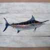 Sculpture Marlin Bleu sur Cadre