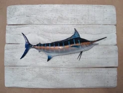 Sculpture Marlin Bleu sur Cadre
