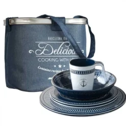 Set vaisselle Marine Business - Collection Sailor Soul - 24 Pièces