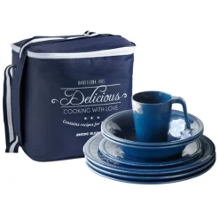 Set vaisselle Marine Business - Collection Harmony Blue - 16 Pièces