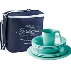 Set vaisselle Marine Business - Collection Harmony Acqua - 16 Pièces