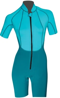 Shorty Beuchat Atoll Zip - 2 mm - Femme - Bleu Atoll