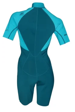 Shorty Beuchat Atoll Zip - 2 mm - Femme - Bleu Atoll