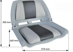 Siege Bateau Pike'N Bass dossier pliant gris anthracite