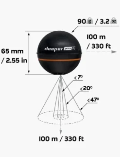 Sondeur Deeper PRO+ V2 Sondeur avec support téléphone