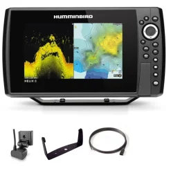 Sondeur GPS Humminbird Hélix 8 G4N CHIRP MEGA DI + Sonde 140/240/1075/1150 KHz