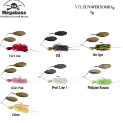 Spinnerbait Megabass V-Flat Power Bomb 1/4