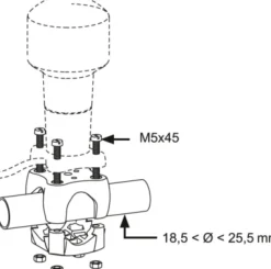 Support antenne Plasticlip VHF/GPS