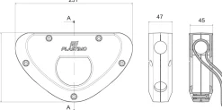 Support moteur Plastimo hors-bord gris