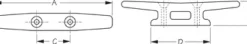 Taquet de kayak Sea-Lect Designs en Nylon 12 cm
