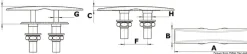 Taquet Osculati Flat retractable profil ultra-bas