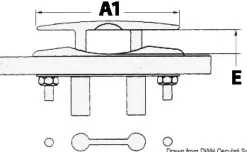 Taquet réctractable Osculati moulés AISI136