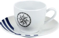 Tasse et sous-tasse à café Couleurmer Marina X6