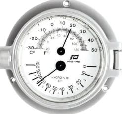 Thermomètre hygromètre Plastimo 3" chromage mat