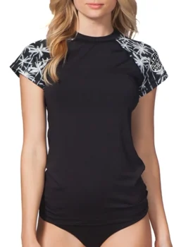 Top Lycra manches courtes femme Rip Curl Wetty - Black - 8