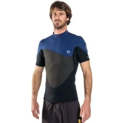 Top néoprène homme manches courtes Rip Curl Omega Layer 1.5 mm - Navy - 2018